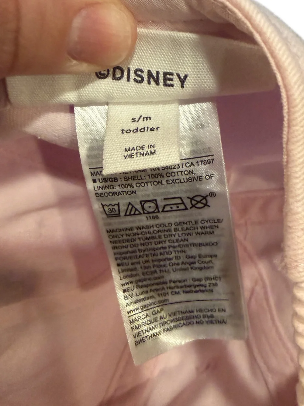 GAP x Disney Baby Pink Cap, toddler s/m